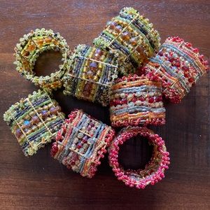 Cute beaded napkin rings